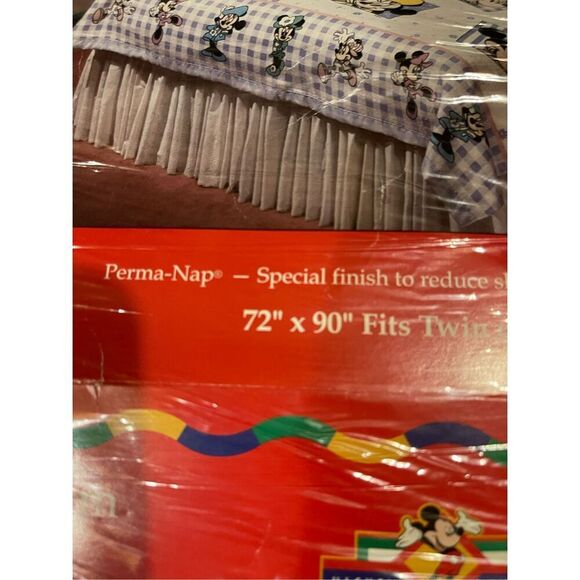 Vintage Beacon Blanket Gingham Minnie Mouse Blanket New 72”x90” - Picture 7 of 10